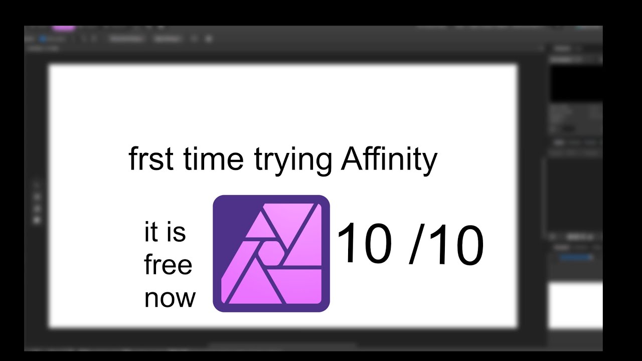 trying Affinity for the first time