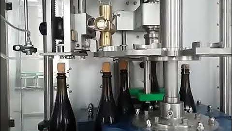 Automatic red wine wooden cork rotary inserting sealing packing machine testing video