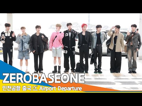 [4K] 제로베이스원, 더 자주 자주 보고 싶은 찐친 브로~✈️#ZB1 #ZEROBASEONE Airport Departure 'KCON 2024' 24.3.30 #Newsen