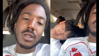 Mozzy Puts Hands On Dude That Keep Falling Asleep On His Shoulder