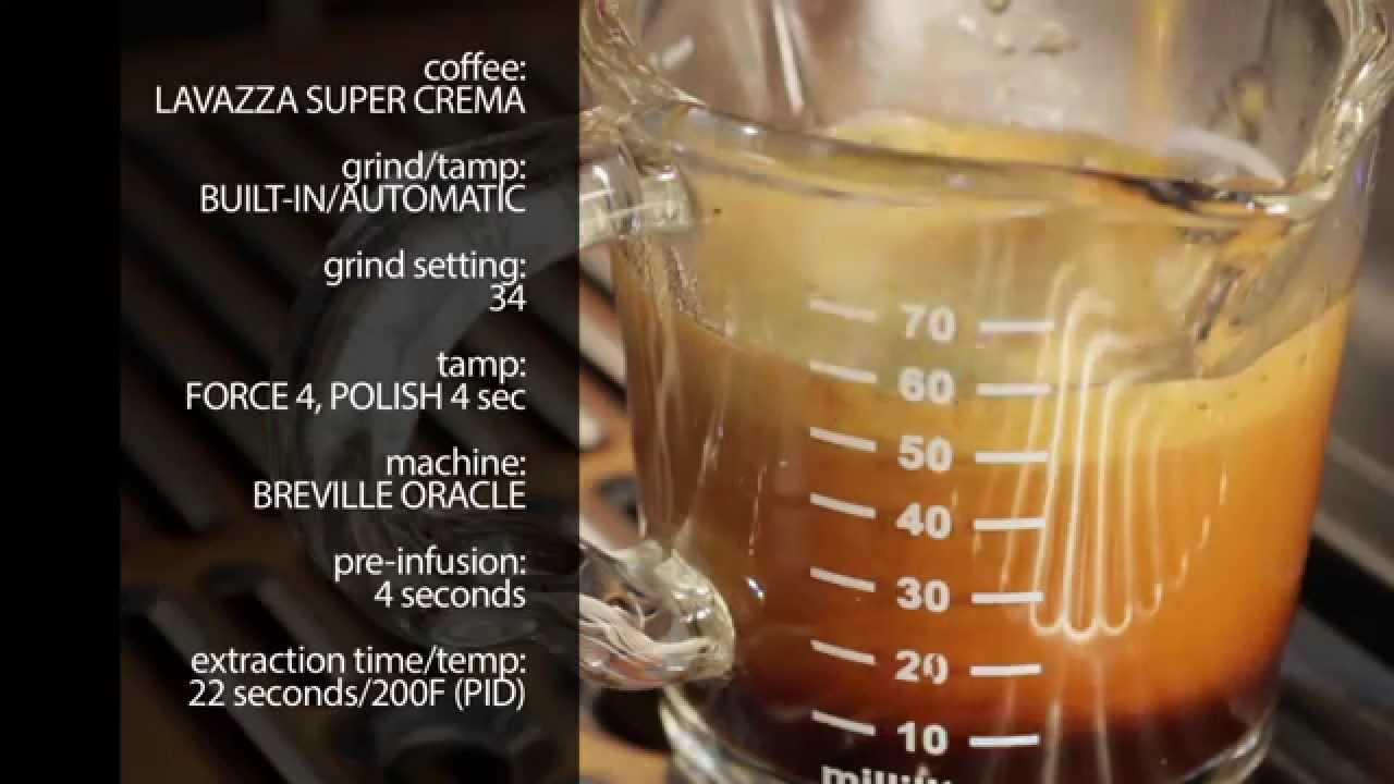 Friday Shots Lavazza Super Crema on Breville Oracle YouTube