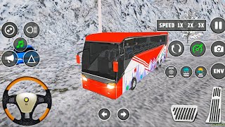 Euro Bus Driving Bus Game 3D - Driving Bus Snowy Weather | Android Gameplay