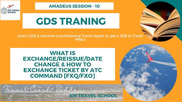 Amadeus Session-10 GDS Training |  ATC | Automated Ticket Changer |Reissue in amadeus #gds #amadeus