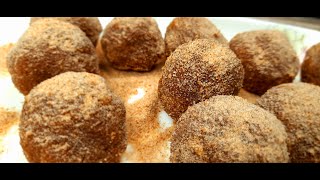 Roasted Rice Snack Recipe || How to make sweet roasted rice balls at home || Meals