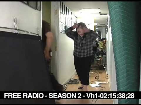 Behind the scenes with Sarah Baker on Free Radio.
