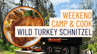 Weekend Geo Pro Camp & Cook! Wild Turkey Schnitzel Over The Fire.