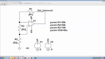 Simulate VOS iwth LTspice Universal OPAMP