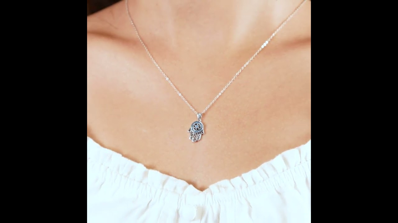 Hamsa Hand Pendant Necklace