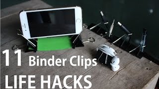 This video will show you 11 simple binder clip life hacks. can do it
yourself easily