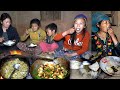 Village Pork & Potato dal curry with Rice || Cooking Village delicious Dinner ||