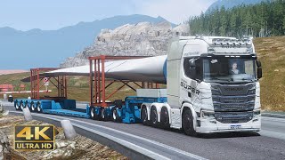 Windmill slide transportation 🔴 scania 750 HP 🔴Truckers of europe 3 gameplay|ultra HD graphics ! 4k