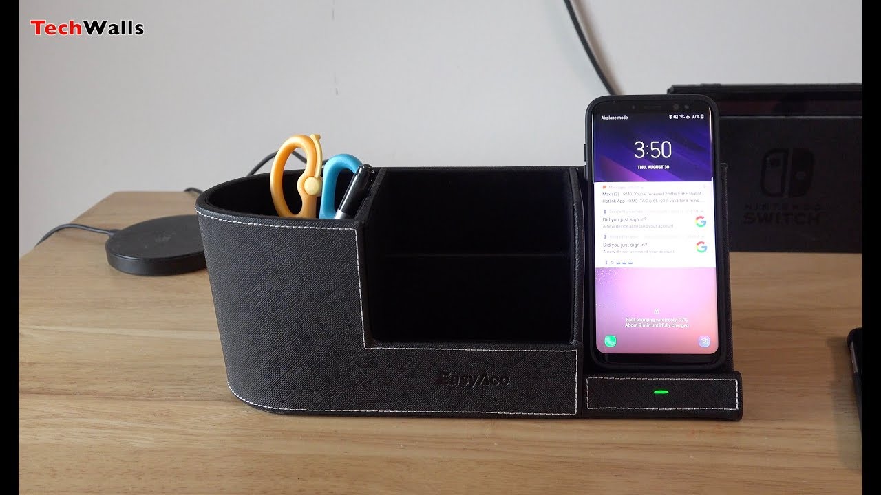 Easyacc Wireless Charger With Desk Organizer Youtube