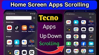 How To Change Home Screen App Style||Tecno Mobile App Scrolling Problem