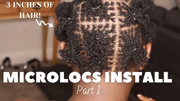 DIY MICROLOCS INSTALL | Part 1 | parting/grid, interlocking, short hair, starter locs
