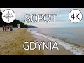 SOPOT to GDYNIA, Beach [4🅺60 Virtual Walking Tour]