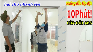 Lắp đặt cửa đôi hai cánh ABS Hàn Quốc KOS nhựa giả gỗ khiến chủ thầu bất ngờ | Saigon Door hướng dẫn