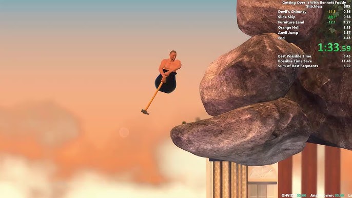 Getting Over It with Bennett Foddy - 1m 53.438s Speedrun 