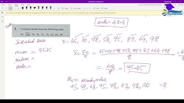 Video 38: Important problem- Empirical Relationship between mean, median and mode