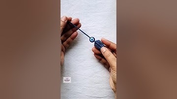 Easy Macramé Leaf Phone Charm | Cute Bag Charm DIY | #shorts #diy #bagcharm #phonecharm #macrameleaf