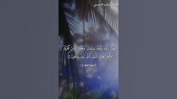 سورة الملك من آية 26 إلى آية 28 بصوت الشيخ ياسر الدوسري♥♥