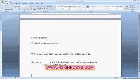 Java Springs | Spring Validatoor | Spring Tag Library | J2EE Training