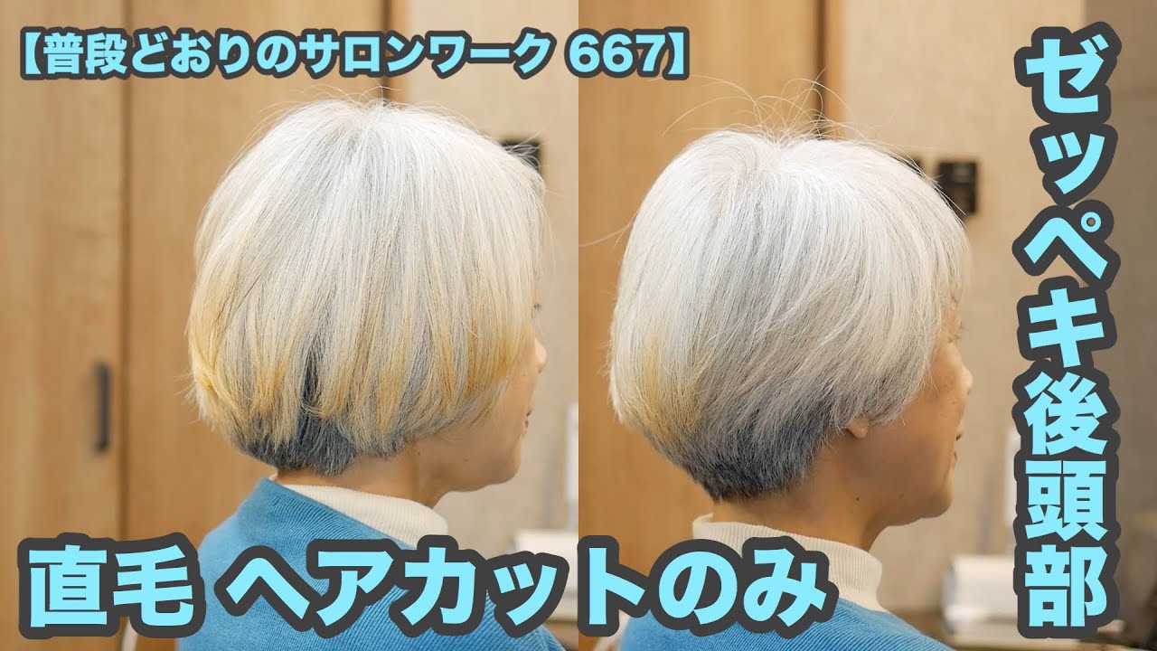 667 ヘアカットのみで丸く 立体的な髪型に ペタンと潰れる 軟毛 直毛 ゼッペキ後頭部 普段どおりのサロンワーク 667 Japanese Haircuts For Professionals Youtube