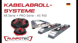 Kabelabrollsysteme XB Serie + PRO530/670 Kabelabroller + AS 900 - Version 2025
Kabelabroller XB 300 und XB 500
Kabeltrommelabroller PRO 530 | PRO 670
Abrollschienen AS 900 im 2er-Set
XB 500 – Ø 500 mm | Tragfähigkeit 800 kg
XB 300 – Ø 300 mm | Tragfähigkeit 300 kg
PRO 530 | PRO 670 | Tragfähigkeit 215 kg
Abrollschienen AS 900 | Max. Trommelgewicht 1700 kg (Holztrommel) Kabelabrollsysteme XB Serie + PRO530/670 Kabelabroller + AS 900 - Version 2025