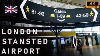 London Stansted Airport 🇬🇧 - Full Walking Tour (Departure) [4K]