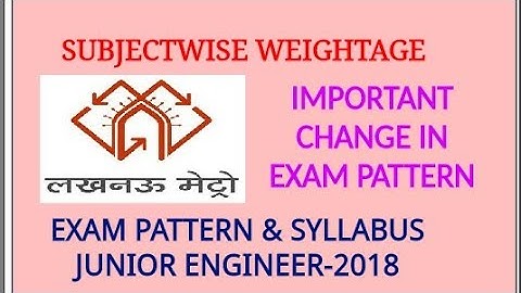 LMRC JE  EXAM PATTERN & SYLLABUS!  CIVIL!2018
