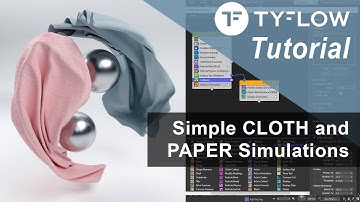3ds Max + TyFlow TUTORIAL! Create Cloth and Paper Simulations!