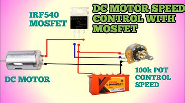 Motor Speed Control Circuit Daigram Using IRF540 Mosfet !