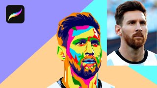 Pop art digital illustration using procreate screenshot 4