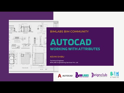 AutoCAD - WORKING WITH ATTRIBUTES #Traning/21 #ENGLISH #BIMLABS