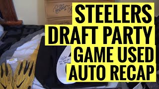 STEELERS DRAFT PARTY GAME USED AUTOGRAPH RECAP