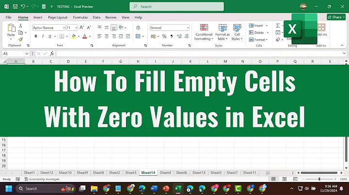 How To Fill Empty Cells with Zero Values in Excel | Replace Blank Cells with Zero in Excel