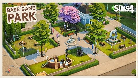 Base Game Park 🌳 The Sims 4 Speed Build | No CC