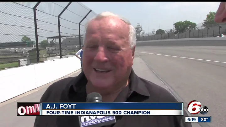 Tony Stewart races AJ Foyt's winning car