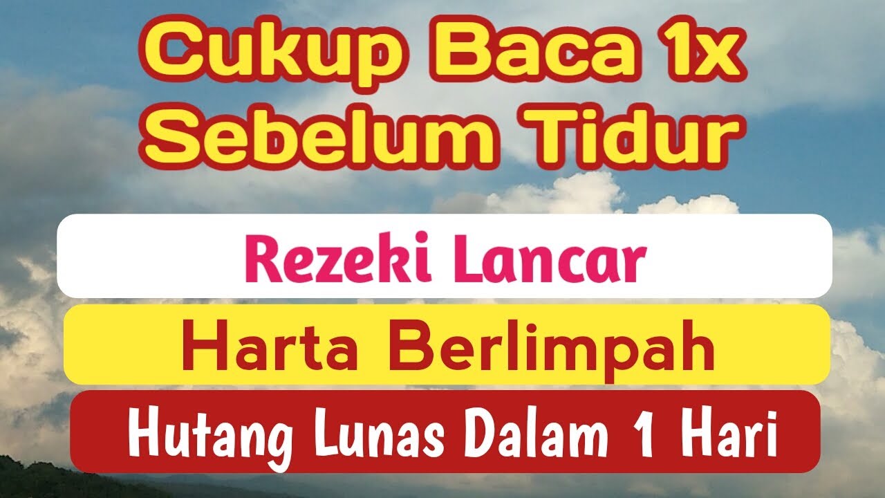 Doa Lancar Rezeki Dan Terbebas Dari Hutang Dalam 1 Hari Bebas Hutang