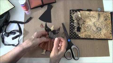 How to build a photo mini album with G45 Olde Curiosity Shoppe paper collection Part 16