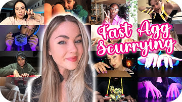 ASMR: Fast Aggressive Scurrying up to the Camera With Friends! (Floor Scratching, Fast Tapping)