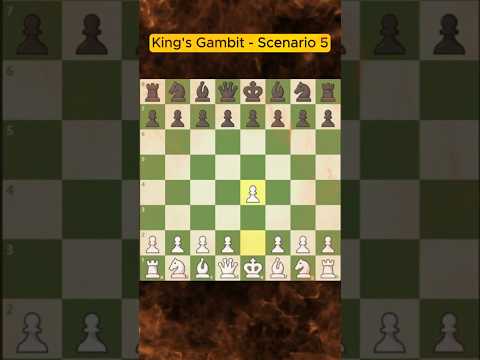King's Gambit - Scenario 5  #chess #openingtraps#whiteopening #brilliantopening#king'sgambit
