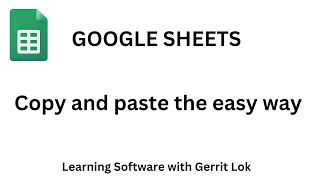 Copy and paste cells the easy way in Google Sheets.