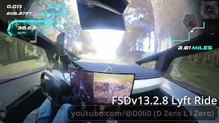 20250305 Tesla CyberTruck FSD v13.2.8 Lyft Ride