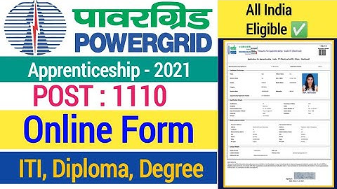 PGCIL Apprentice Online Form 2021| pgcil apprentice online form kaise bhare| powergrid apprentice|