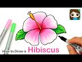 How to Draw a Hibiscus Flower Easy 🌺