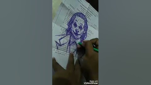 Amazing Quick sketch of Joker on exam question paper