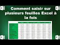 Saisir sur plusieurs feuilles à la fois sur Excel #Excel #formationexcel