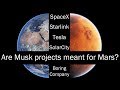 Are Elon Musk projects meant for Mars?