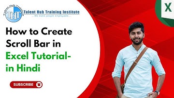 How to Create Scroll Bar in Excel Tutorial-in Hindi