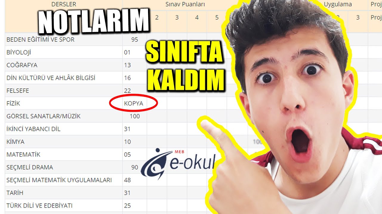 E-OKUL NOTLARIMI İNCELEDİM !! (DİJİTAL KARNE) - YouTube